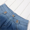 Mother Pocket Calf-length Wrinkled Jeans