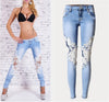 Patchwork Lace Floral Skinny Jeans