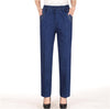 Middle-aged Women Mid Elastic Waist Jeans