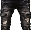 Mens Ripped Biker Jeans