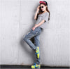 Female Casual Hole Denim Pants