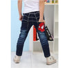 Handsome Boy Spiderman Cartoon Jeans