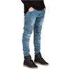 Men Straight Slim Fit Biker Jeans Pant Denim